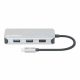 4. Stacja dokująca MANHATTAN USB-C 8 w 1 z zasilaniem USB 3.2 Gen 1 Type-C męski na żeński HDMI, trzy porty USB-A, gigabitowy port RJ45, port USB-C Power Delivery, czytnik kart SD/MicroSD, aluminium, gwiezdna szarość (13061)