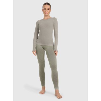 5. Longsleeve slim do jogi i pilatesu szybkoschnący damski 4F 4FWAW25TFLOF429-41A