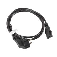 Kabel Lanberg CA-C13C-10CC-0018-BK (C13 / IEC C13 / IEC 320 C13 F - Shuko M; 1,8m; kolor czarny)