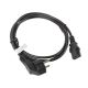 Kabel Lanberg CA-C13C-10CC-0018-BK (C13 / IEC C13 / IEC 320 C13 F - Shuko M; 1,8m; kolor czarny)