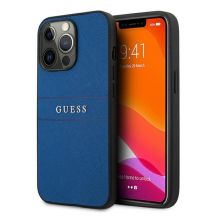 Etui Guess Saffiano Strap na iPhone 13 Pro Max 6,7" - niebieske