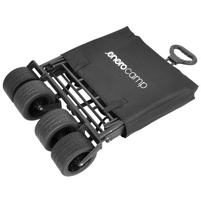 3. WÓZEK TURYSTYCZNO PLAŻOWY DELUXE SKŁADANY 90x57x73-96CM Z UCHWYTEM CZARNY