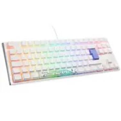 11. Ducky One 3 Classic Pure White TKL Gaming Tastatur RGB LED - MX-Clear klawiatura USB Niemiecki Biały
