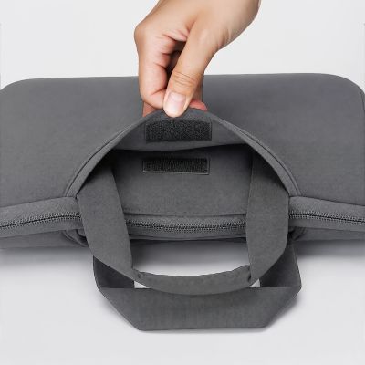 3. Torba na laptop Wozinsky WNT-15G 15.6" z chowaną rączką neoprenowa - szara