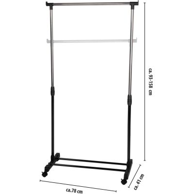 18. SZAFA GARDEROBA WIESZAK 78x41x93-158CM ALPINA