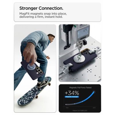10. Etui Spigen Nano Pop Mag MagSafe na Samsung Galaxy S26 Ultra - niebieskie