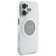 4. Etui Guess IML Metal Colored Circle Classic Logo MagSafe na iPhone 16 - szare