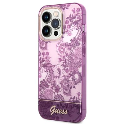 2. Etui Guess Porcelain Collection na iPhone 14 Pro Max - fuksjowe