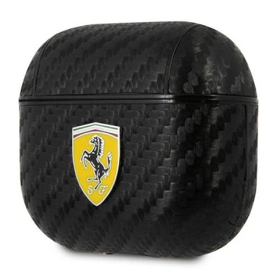3. Etui Ferrari On Track PU Carbon na AirPods 3 - czarne
