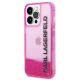 2. Etui Karl Lagerfeld Liquid Glitter Elong na iPhone 14 Pro - różowe