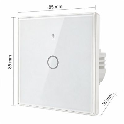 13. QOLTEC WŁĄCZNIK/WYŁĄCZNIK ŚWIATŁA | DOTYKOWY 1-KANAŁOWY | WI-FI | TIMER | TUYA | BIAŁY