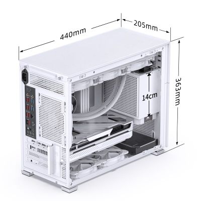 4. Jonsbo D31 MESH Screen Obudowa Micro-ATX, Szkło Hartowane - biała