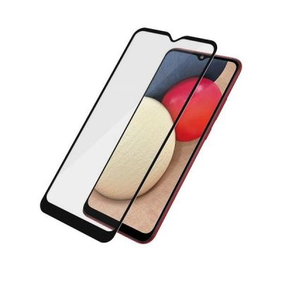2. Szkło hartowane PanzerGlass E2E Super+ antybakteryjne na Samsung Galaxy A02s - z czarną ramką