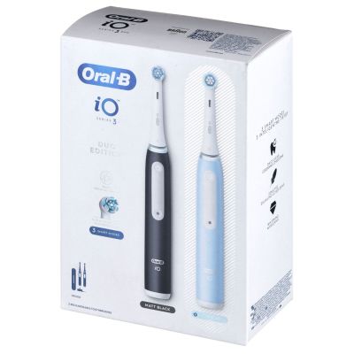 15. Braun Oral-B szczoteczka elektryczna iO 3 zestaw DUO BLACK & BLUE