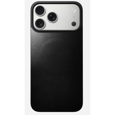 5. NOMAD Magnetic Leather Back - nakładka magnetyczna na iPhone 18 Pro Max / 17 Pro Max kompatybilna z MagSafe, skóra Horween (black)