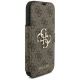 4. Etui Guess Book 4G Metal Logo na iPhone 17 Pro - brązowe