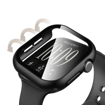 5. Etui Tech-Protect Defense Black & Clear 2-Pack na Apple Watch 46 mm