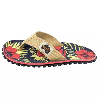 6. Japonki Gumbies Islander Denim Hibiscus GU-FFISL109