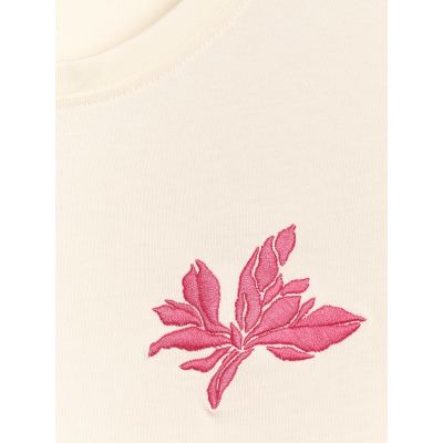 6. T-shirt regular z nadrukiem damski 4F 4FRSS25TTSHF2693-11S