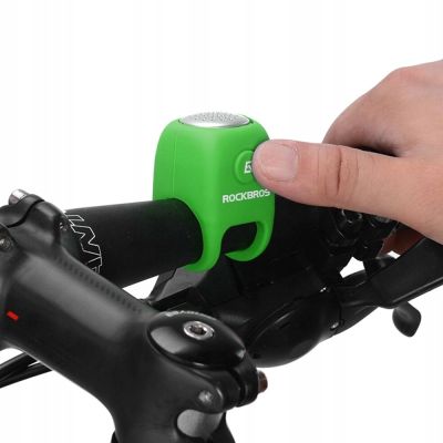 3. Dzwonek rowerowy Rockbros CB1709GN elektroniczny - zielony