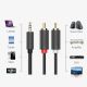 6. Kabel Ugreen AV102 10511 3,5 mm mini jack (męski) / 2RCA (męski) 1.5m - szary