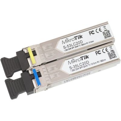MikroTik  Moduł SFP S-3553LC20D 1,25Gb/s, 20km