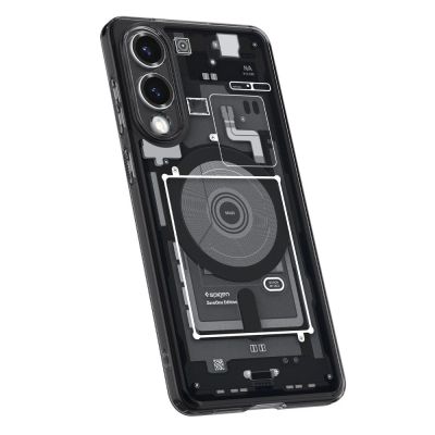 7. Etui Spigen Ultra Hybrid Mag z MagSafe na Samsung Galaxy S25 Edge z nadrukiem - czarne