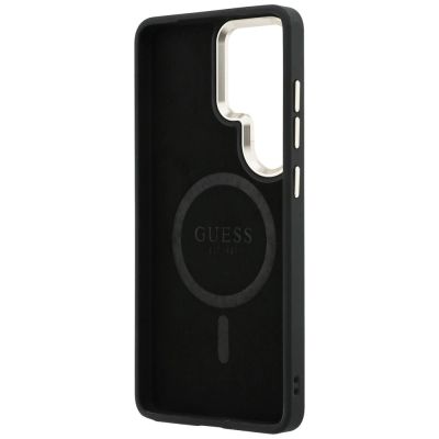 7. Etui Guess 4G Embossed Ring MagSafe na Samsung Galaxy S26 Ultra - brązowe