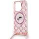 5. Etui Karl Lagerfeld IML Crossbody Monogram Karl & Choupette Head MagSafe na iPhone 15 Pro - różowe