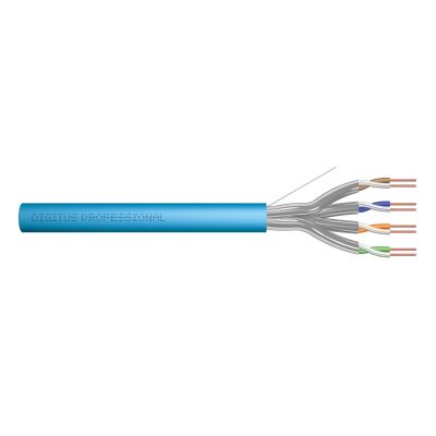 6. Digitus Kabel instalacyjny kat.6A, U/FTP, B2ca, AWG 23/1, LSOH, 100m, niebieski, karton