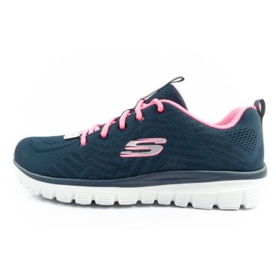 2. Skechers Graceful-Get buty damskie sportowe wygodne lekkie oddychające granatowe