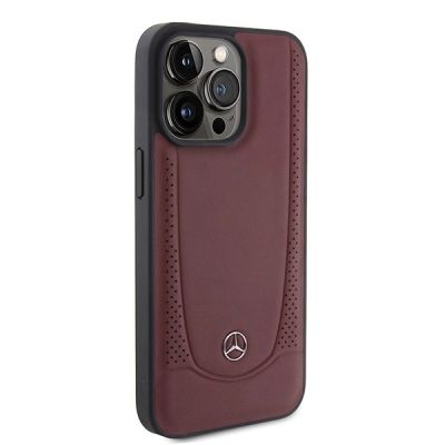 4. Etui Mercedes Leather Urban Bengale do iPhone 15 Pro - czerwone