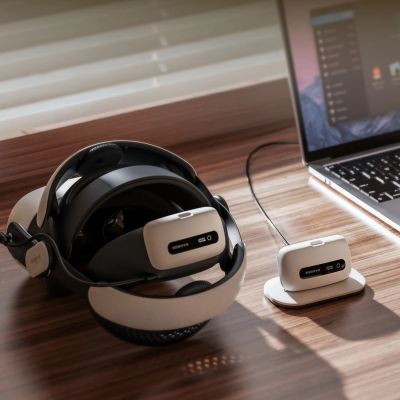2. Bateria BoboVR BM60-2 6500 mAh do BoboVR M3 Pro+ i BoboVR M3 2 szt. ze stacją ładującą - biała