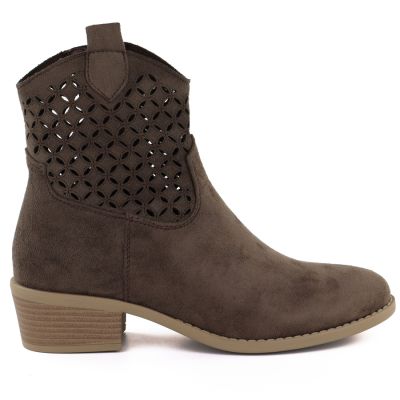 2. Botki damskie kowbojki ażurowe brązowe Jezzi  RMR2353-16