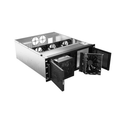 5. Obudowa do serwera modułowego Rack 4U Lanberg SC01-5204-12B