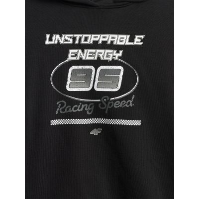 7. Bluza dresowa loose z kapturem chłopięca 4F 4FJRSS26TSWSM2814-20S