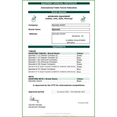 14. STÓŁ DO TENISA STOŁOWEGO SPONETA S7-12i MASTER COMPACT