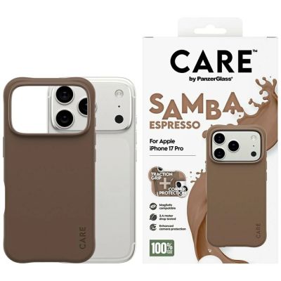Etui CARE by PanzerGlass Fashionable Samba MagSafe na iPhone 17 Pro - brązowe