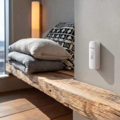 5. GREENBLUE CZUJNIK TEMPERATURY I WILGOTNOŚCI WIFI, ANDROID/IOS/ALEXA/GOOGLE HOME, 3.0V DC, LR03X2 GB737