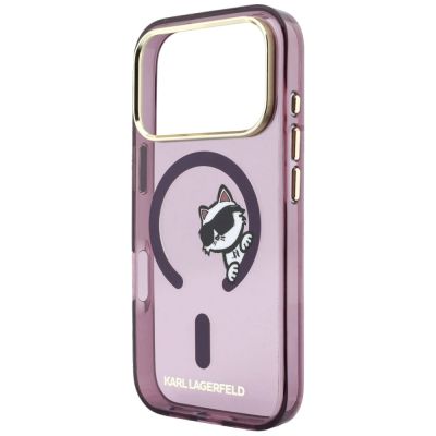 6. Etui Karl Lagerfeld Peekaboo Logo MagSafe na iPhone 18 Pro Max / 17 Pro Max - burgundowe
