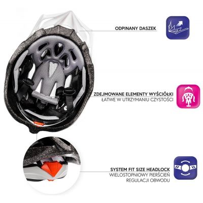 8. Kask rowerowy Meteor MV29 Drizzle 24708-24710