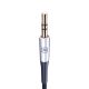 12. Kabel 3mk AUX minijack 3.5 mm / USB-C - srebrny