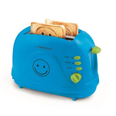 5. Toster Esperanza Smiley EKT003B (750W; kolor niebieski)