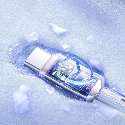 13. Kabel Joyroom S-A42 Crystal-Clear Series 60W USB-C - USB-C 1,2m - biały