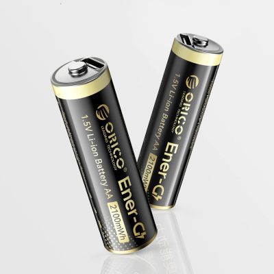 2. Bateria litowa Orico Ener-G EG5C 1,5 V 2100mWh akumulator AA USB-C z kablem ładującym 4 szt.