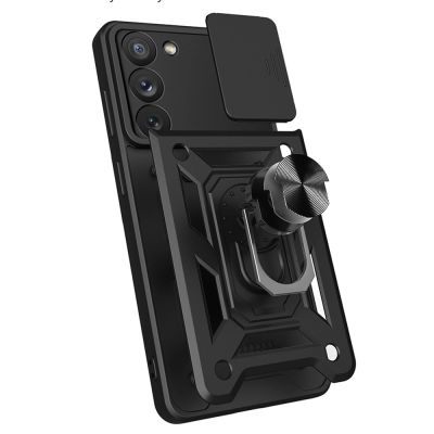 8. Hybrid Armor Camshield etui do Samsung Galaxy A14 pancerny pokrowiec z osłoną na aparat różowe