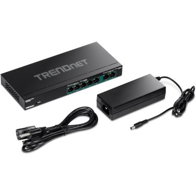 5. Przełącznik Trendnet TPE-TG327 - 24-portowy Niezarządzany, Gigabit Ethernet (10/100/1000), Power over Ethernet (PoE), Możliwość montażu na ścianie
