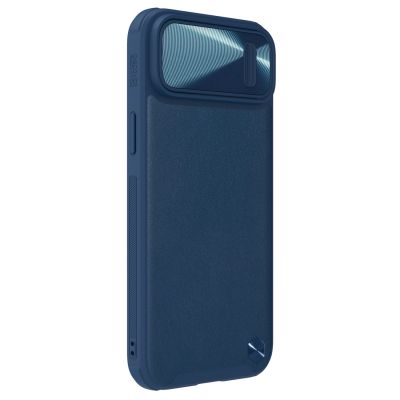 4. Nillkin CamShield Leather S Case etui iPhone 14 Plus pokrowiec z osłoną na aparat niebieskie
