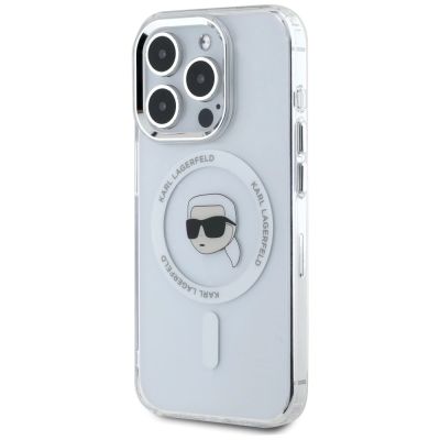 2. Etui Karl Lagerfeld IML Metal Karl Head MagSafe do iPhone 15 Pro Max biały