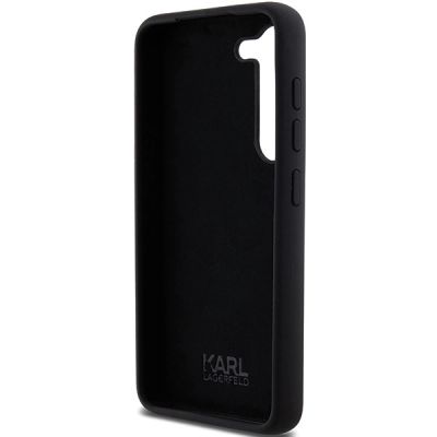 7. Etui Karl Lagerfeld Silicone Choupette Metal Pin na Samsung Galaxy S24 - czarne